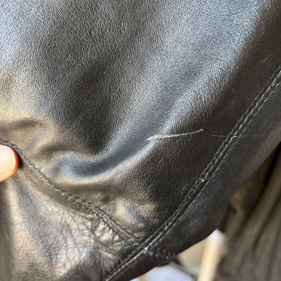 Nicole Miller New York black leather zip front jacket - Picture 5 of 6